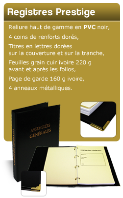 Registre assemblées générales prestige